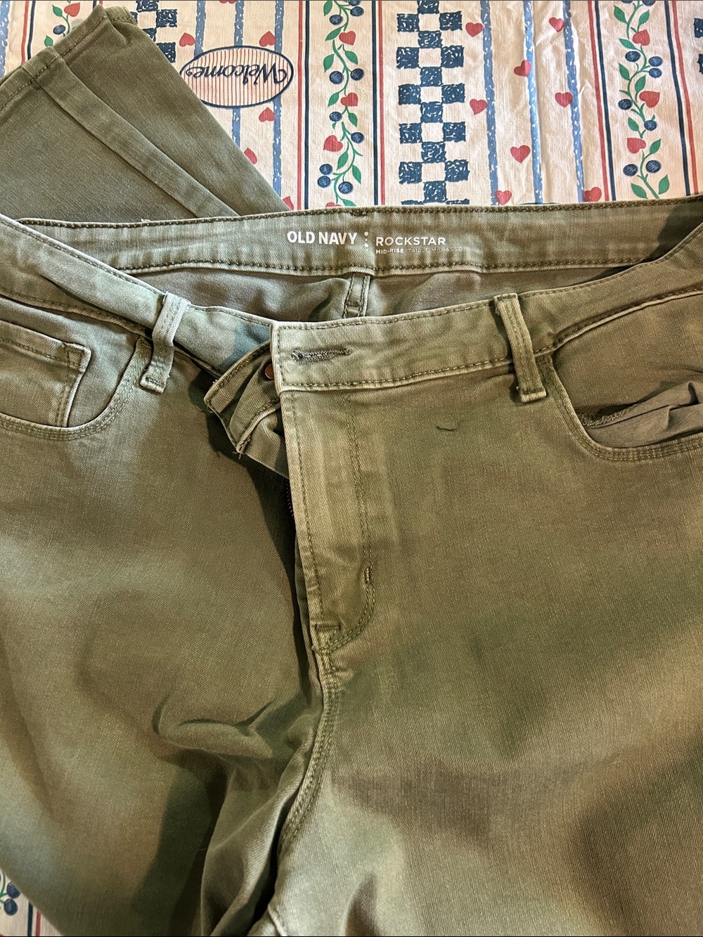 Old Navy Rockstar Olive Pants